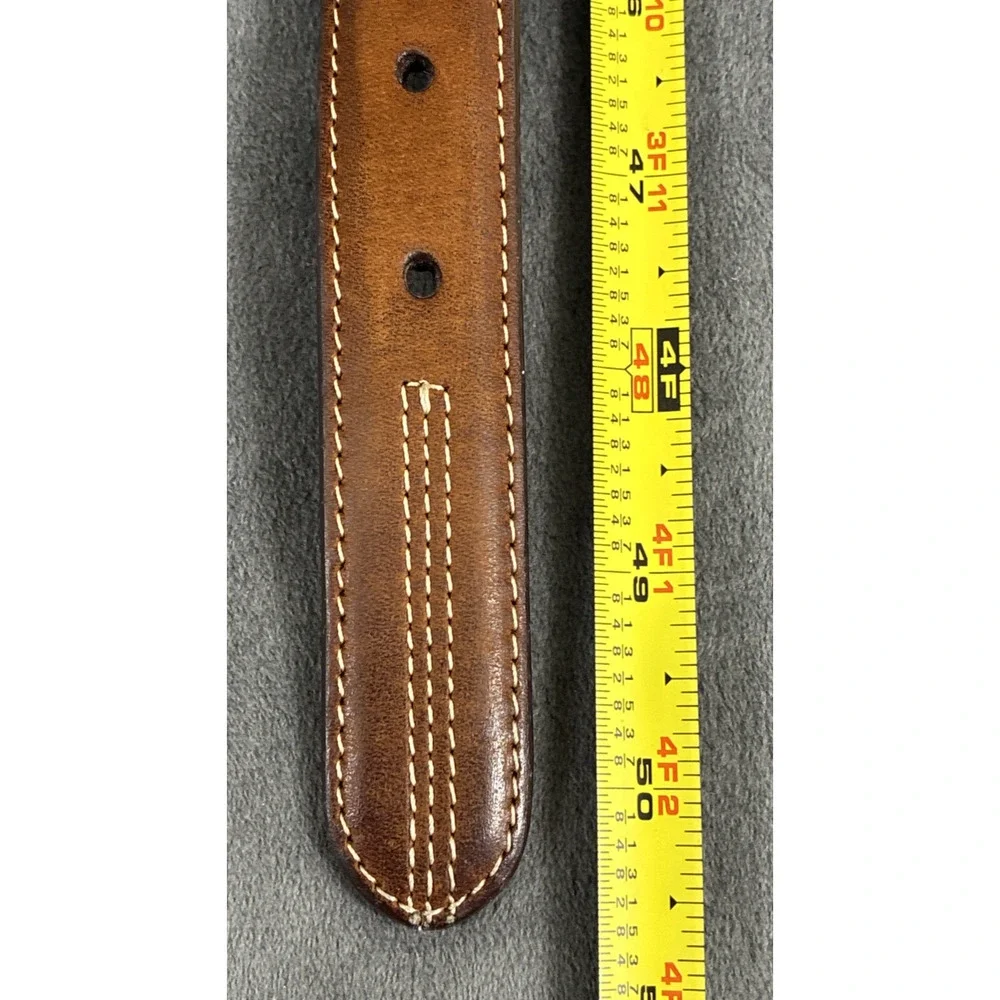 Onyx By Brighton Men’s 44 Brown Leather Belt Trinidad Deep Sea Fisherman Charity